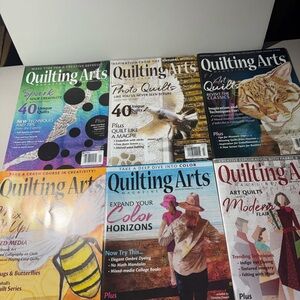 Quilting arts lot of six quilting magazine, 2019–2020